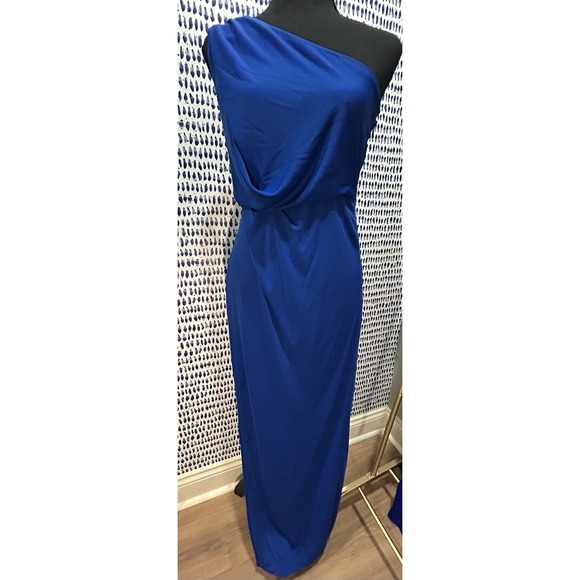 Women's BCBGMaxAzria Royal Blue One Shoulder Dress Size XS - Picture 1 of 5
